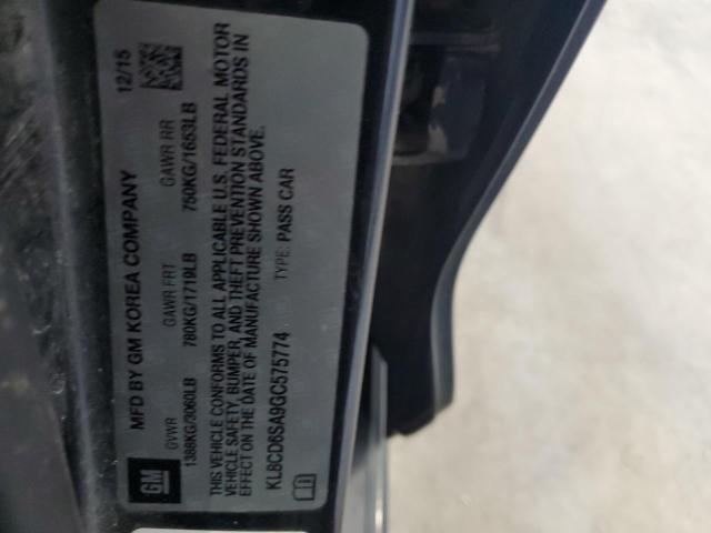 KL8CD6SA9GC575774 - 2016 CHEVROLET SPARK 1LT Noir photo 14