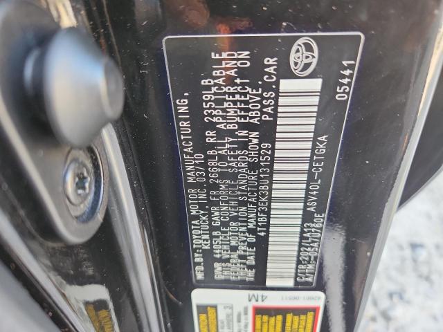 4T1BF3EK3BU131529 - 2011 TOYOTA CAMRY BASE BLACK photo 12