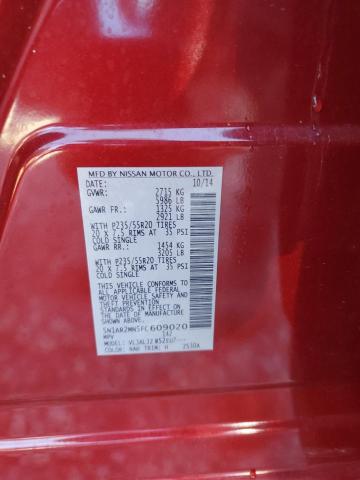 5N1AR2MN5FC609020 - 2015 NISSAN PATHFINDER S ბურგუნდია ფოტო 13