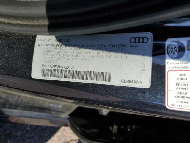 WAUH2AFC3HN126479 - 2017 AUDI A6 PRESTIGE ლურჯი ფოტო 12