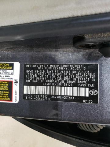 4T4BF3EK5BR129125 - 2011 TOYOTA CAMRY BASE Grau Foto 12