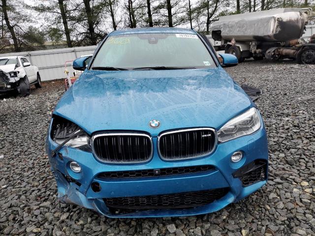 5YMKW8C35H0U71964 - 2017 BMW X6 M BLUE photo 5