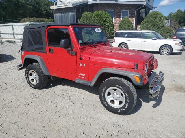 1J4FA39S65P359634 - 2005 JEEP WRANGLER X RED photo 4