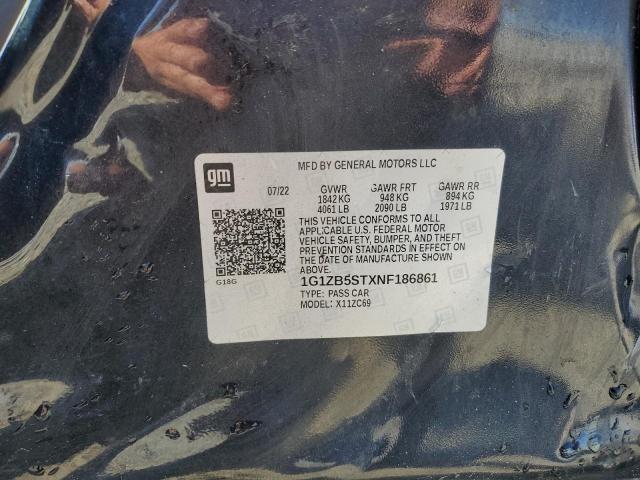 1G1ZB5STXNF186861 - 2022 CHEVROLET MALIBU LS Grafitowy zdjęcie 13