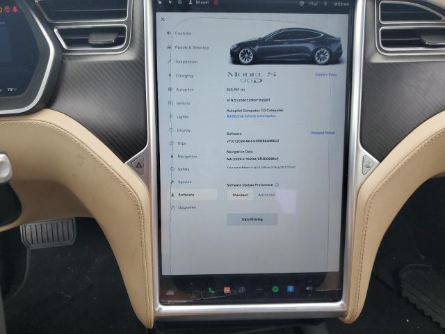 5YJSA1E29GF152201 - 2016 TESLA MODEL S ნაცრისფერი ფოტო 9