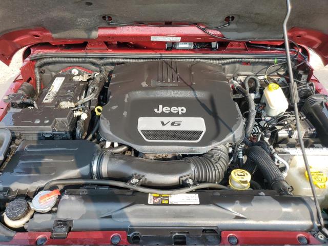 1C4BJWEGXDL588556 - 2013 JEEP WRANGLER U SAHARA BURGUNDY photo 12