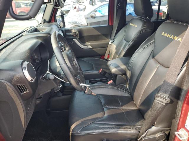 1C4BJWEGXDL588556 - 2013 JEEP WRANGLER U SAHARA BURGUNDY photo 7