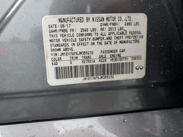 JN1EV7AP6JM355232 - 2018 INFINITI Q50 LUXE SILVER photo 13