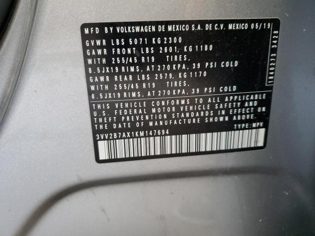 3VV2B7AX1KM147694 - 2019 VOLKSWAGEN TIGUAN SE Grau Foto 14