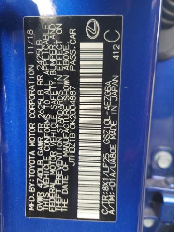 JTHBZ1B10K2004887 - 2019 LEXUS ES 350 蓝色 照片 13