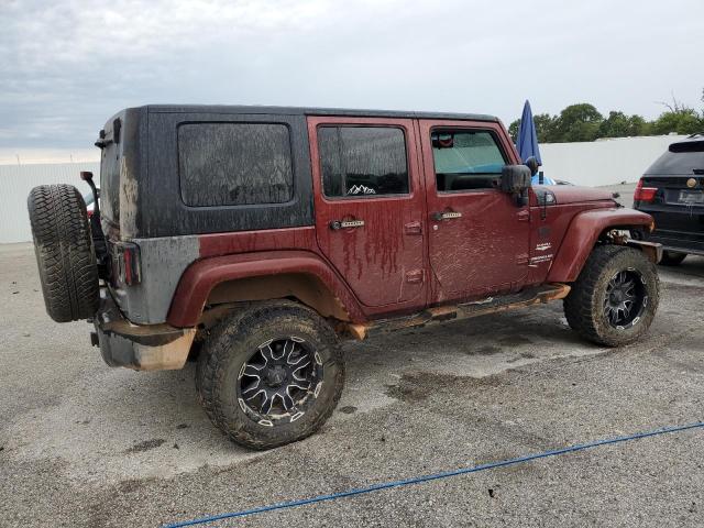 1J4BA5H13AL146239 - 2010 JEEP WRANGLER UNLIMITED SAHARA MAROON photo 3