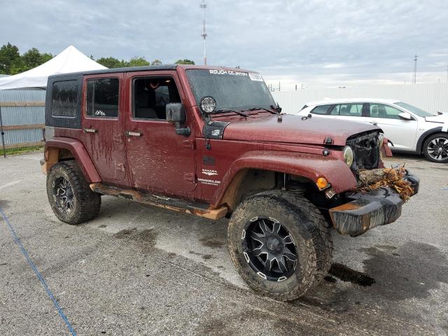 1J4BA5H13AL146239 - 2010 JEEP WRANGLER UNLIMITED SAHARA MAROON photo 4