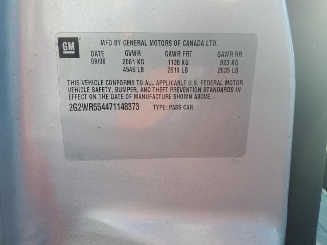 2G2WR554471148373 - 2007 PONTIAC GRAND PRIX GT Сріблястий фото 13