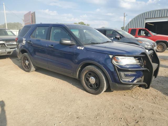 1FM5K8AR7HGC57098 - 2017 FORD EXPLORER POLICE INTERCEPTOR Bleu photo 4