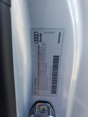 WAUCVAFR9CA003128 - 2012 AUDI S5 PREMIUM PLUS ვერცხლისფერი ფოტო 12