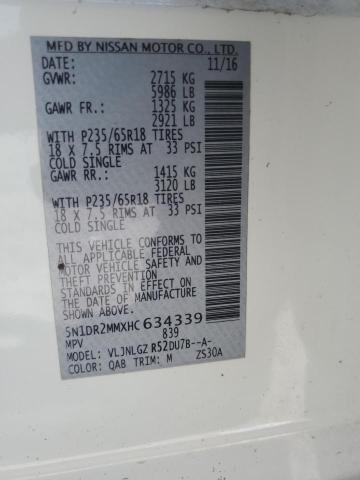 5N1DR2MMXHC634339 - 2017 NISSAN PATHFINDER S Ağ foto 14