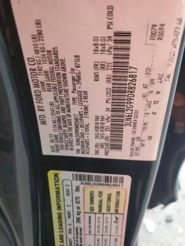 3LN6L2G99DR826817 - 2013 LINCOLN MKZ Սև լուսանկար 12