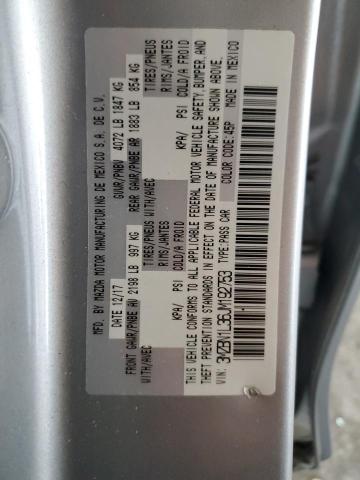 3MZBN1L36JM192753 - 2018 MAZDA 3 TOURING SILVER photo 13