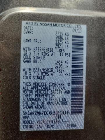 5N1AR2MN7EC632006 - 2014 NISSAN PATHFINDER S Boz foto 13