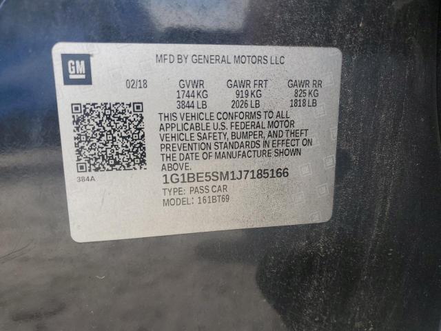 1G1BE5SM1J7185166 - 2018 CHEVROLET CRUZE LT 黑色 照片 13