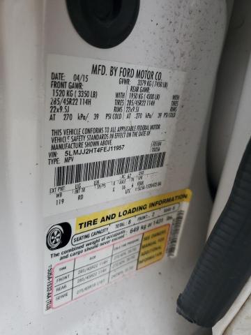 5LMJJ2HT4FEJ11957 - 2015 LINCOLN NAVIGATOR 白色 照片 13