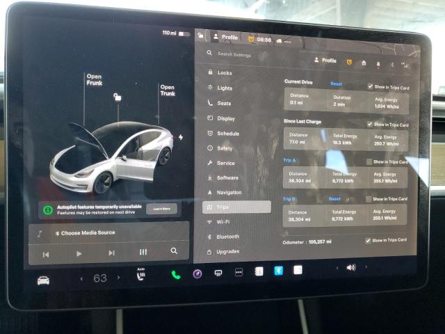 5YJ3E1EB2JF144487 - 2018 TESLA MODEL 3 Gri fotoğraf 9