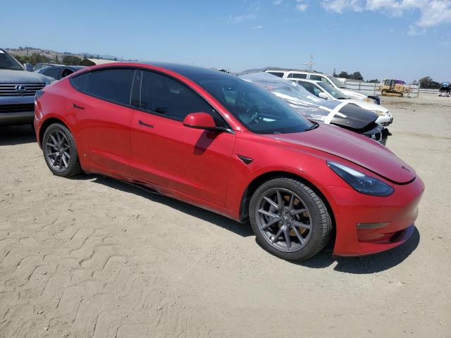 5YJ3E1EB7MF999819 - 2021 TESLA MODEL 3 RED photo 4