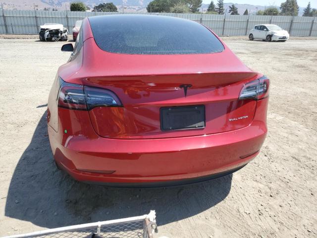 5YJ3E1EB7MF999819 - 2021 TESLA MODEL 3 RED photo 6