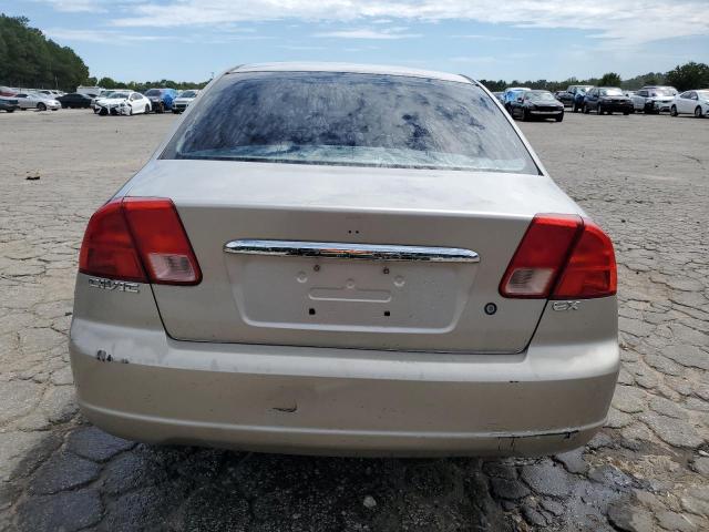 1HGES25701L021496 - 2001 HONDA CIVIC EX TAN photo 6