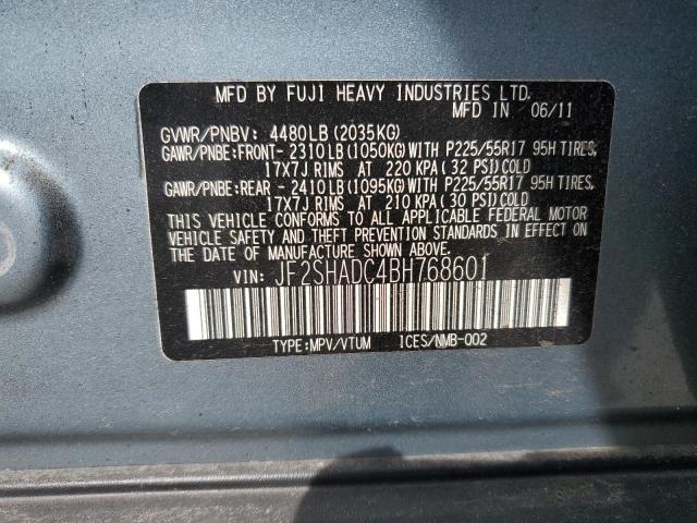 JF2SHADC4BH768601 - 2011 SUBARU FORESTER 2.5X PREMIUM 蓝色 照片 14