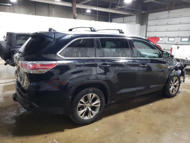 5TDJKRFH9FS181363 - 2015 TOYOTA HIGHLANDER XLE BLACK photo 3