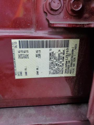 1N4AL2AP0AN526769 - 2010 NISSAN ALTIMA BASE BURGUNDY photo 12
