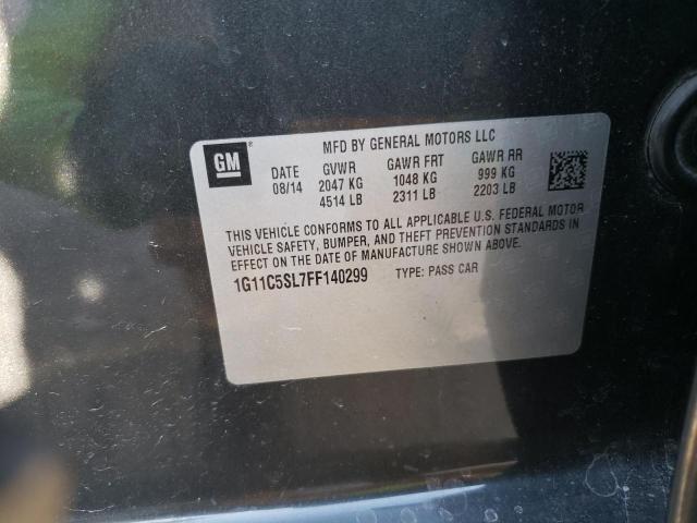 1G11C5SL7FF140299 - 2015 CHEVROLET MALIBU 1LT GRAY photo 13