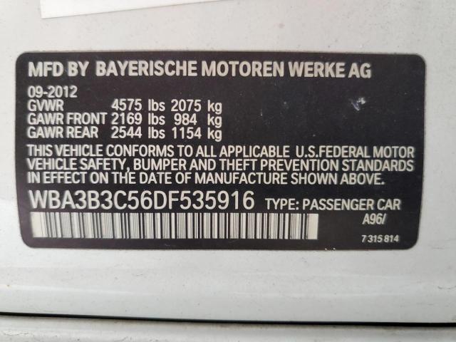 WBA3B3C56DF535916 - 2013 BMW 328 XI WHITE photo 12