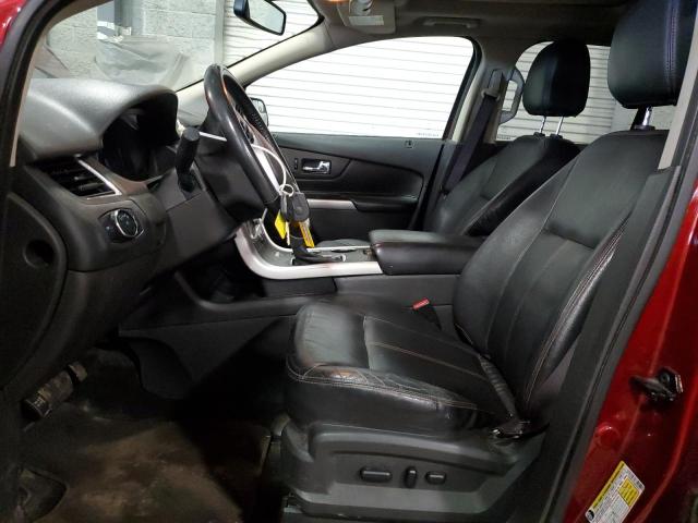 2FMDK4JC4DBC62017 - 2013 FORD EDGE SEL أحمر صورة 7