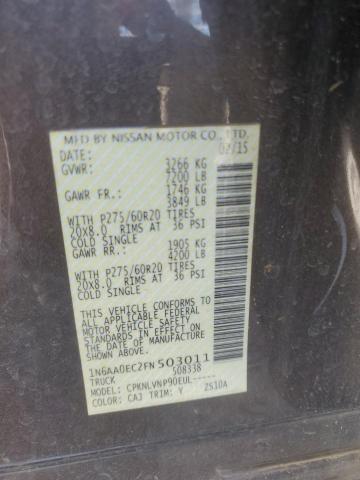 1N6AA0EC2FN503011 - 2015 NISSAN TITAN S BROWN photo 13