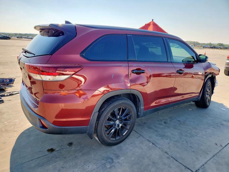 5TDJZRFH9KS968058 - 2019 TOYOTA HIGHLANDER SE წითელი ფოტო 3