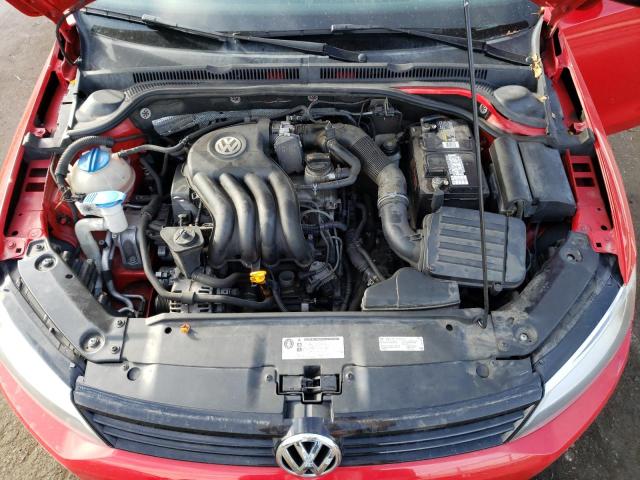 3VW2K7AJ1CM392133 - 2012 VOLKSWAGEN JETTA BASE 红色 照片 11