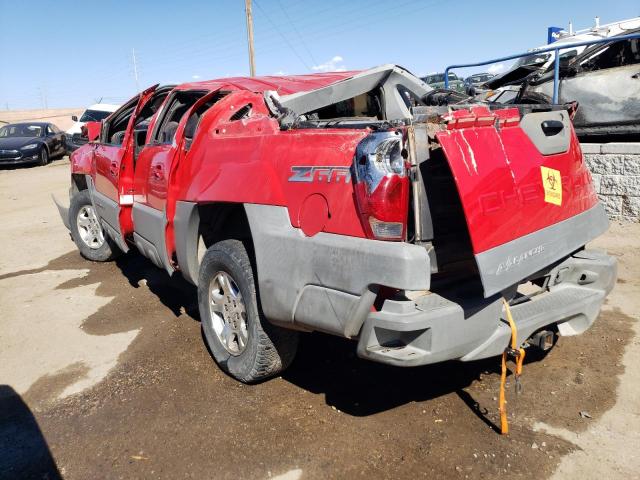 3GNEC13T22G176126 - 2002 CHEVROLET AVALANCHE C1500 RED photo 2