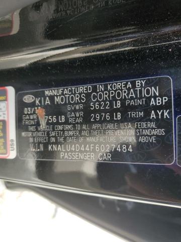 KNALU4D44F6027484 - 2015 KIA K900 BLACK photo 13