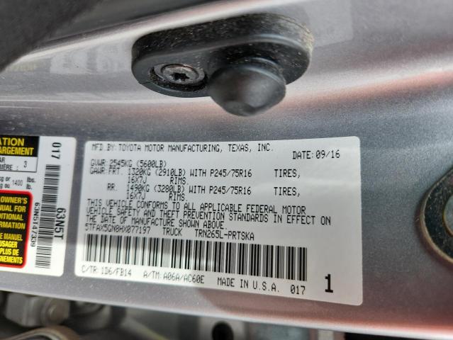 5TFAX5GN8HX077197 - 2017 TOYOTA TACOMA DOUBLE CAB Grau Foto 13