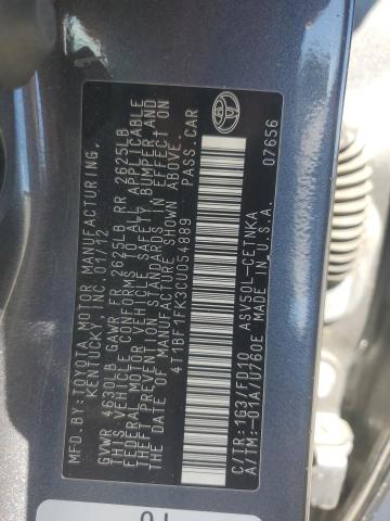 4T1BF1FK3CU054889 - 2012 TOYOTA CAMRY BASE CHARCOAL photo 13