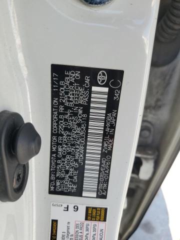 JTDKARFU0J3545118 - 2018 TOYOTA PRIUS 白色 照片 12