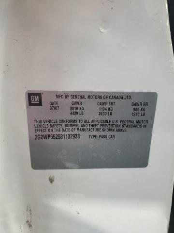 2G2WP552581132933 - 2008 PONTIAC GRAND PRIX 白色 照片 12