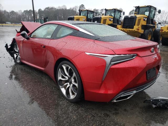 JTHAP5AY9MA102901 - 2021 LEXUS LC 500 RED photo 2