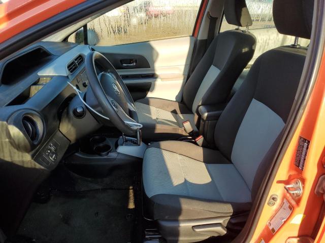 JTDKDTB31C1001792 - 2012 TOYOTA PRIUS C ORANGE photo 7