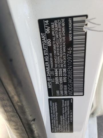 WDDSJ4GB8EN109746 - 2014 MERCEDES-BENZ CLA 250 4MATIC WHITE photo 12
