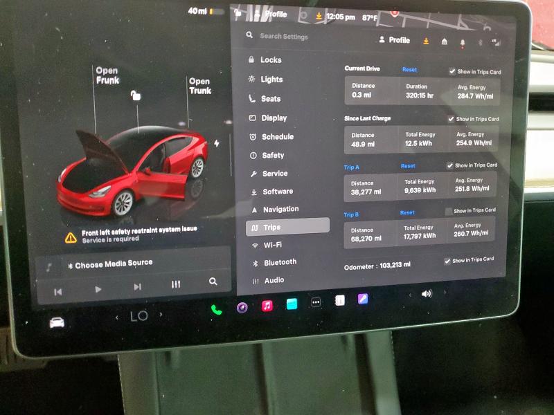 5YJ3E1EA8PF438864 - 2023 TESLA MODEL 3 RED photo 9