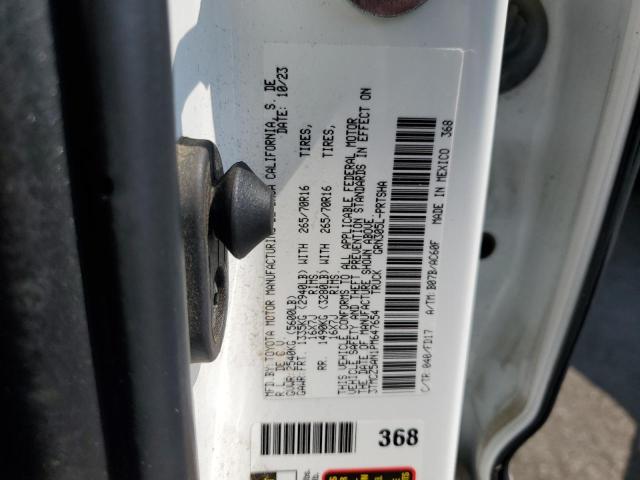 3TMCZ5AN1PM647654 - 2023 TOYOTA TACOMA DOUBLE CAB 白色 照片 12