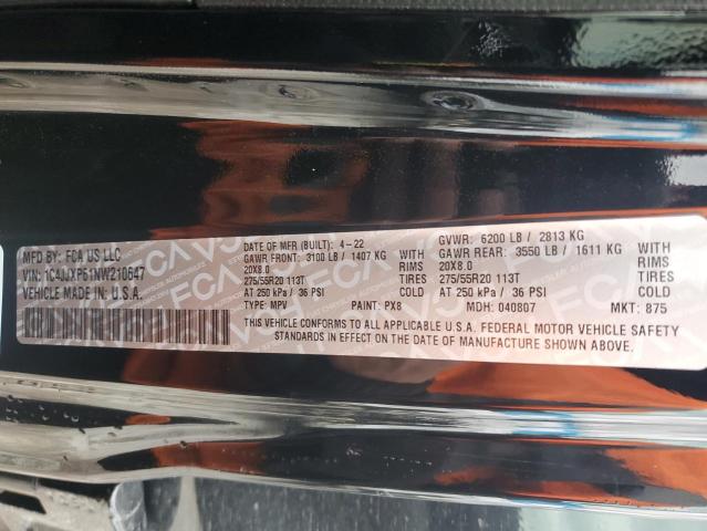 1C4JJXP61NW210647 - 2022 JEEP WRANGLER U SAHARA 4XE BLACK photo 13